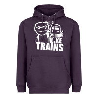 Plum i like trains Heavyweight Hoodie - linhVisuals