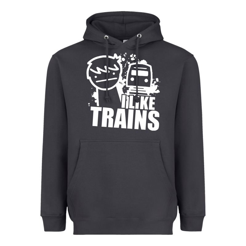 I Like Trains Heavyweight Hoodie by linhVisuals | Teevron