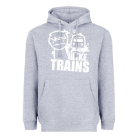 Heather Grey i like trains Heavyweight Hoodie - linhVisuals