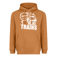 Meerkat i like trains Heavyweight Hoodie - linhVisuals