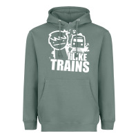 Sage i like trains Heavyweight Hoodie - linhVisuals
