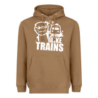 Toasted Coconut i like trains Heavyweight Hoodie - linhVisuals