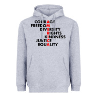 Heather Grey anti trump resist Heavyweight Hoodie - linhVisuals