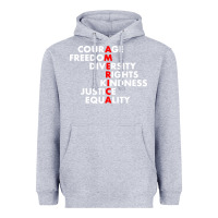 Heather Grey anti trump resist Heavyweight Hoodie - linhVisuals