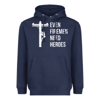 Navy even firemen need heroes lineworker powerline technician premium Heavyweight Hoodie - linhVisuals