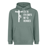 Sage even firemen need heroes lineworker powerline technician premium Heavyweight Hoodie - linhVisuals