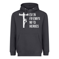 Smoke even firemen need heroes lineworker powerline technician premium Heavyweight Hoodie - linhVisuals