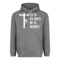 Storm even firemen need heroes lineworker powerline technician premium Heavyweight Hoodie - linhVisuals