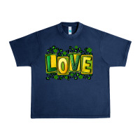 Navy St. Patrick's Day love Urban Heavy Tee - FaDigitalArtStudio