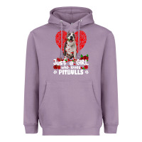 Lavender pitbull lover dog roses funny just a girl who loves pitbull 213 pitbul Heavyweight Hoodie - linhVisuals