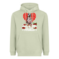Matcha pitbull lover dog roses funny just a girl who loves pitbull 213 pitbul Heavyweight Hoodie - linhVisuals