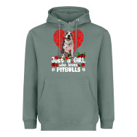 Sage pitbull lover dog roses funny just a girl who loves pitbull 213 pitbul Heavyweight Hoodie - linhVisuals