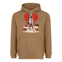 Toasted Coconut pitbull lover dog roses funny just a girl who loves pitbull 213 pitbul Heavyweight Hoodie - linhVisuals