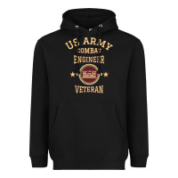 Black us army combat engineer combat engineer veteran gift pullover hoodie Heavyweight Hoodie - linhVisuals
