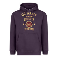 Plum us army combat engineer combat engineer veteran gift pullover hoodie Heavyweight Hoodie - linhVisuals