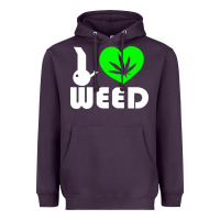 Plum i love weed fun Heavyweight Hoodie - linhVisuals