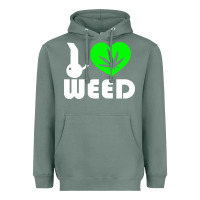 Sage i love weed fun Heavyweight Hoodie - linhVisuals