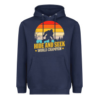 Navy hide and seek world champion bigfoot t  shirt hide and seek world cham Heavyweight Hoodie - linhVisuals