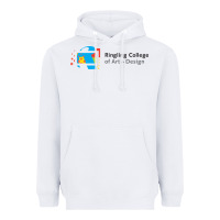White Ringling College of Art and Design Heavyweight Hoodie - linhVisuals