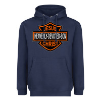 Navy enjoy jesus christ heavenly devoted son parody religious tee t shirt Heavyweight Hoodie - linhVisuals