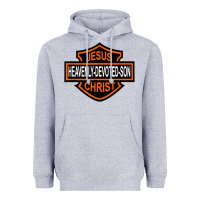 Heather Grey enjoy jesus christ heavenly devoted son parody religious tee t shirt Heavyweight Hoodie - linhVisuals