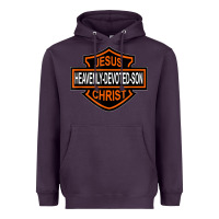 Plum enjoy jesus christ heavenly devoted son parody religious tee t shirt Heavyweight Hoodie - linhVisuals