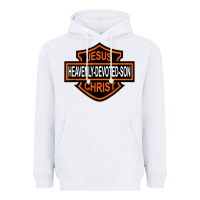 White enjoy jesus christ heavenly devoted son parody religious tee t shirt Heavyweight Hoodie - linhVisuals