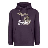 Plum great lakes shaped men women petoskey stone michigan rocks pullover ho Heavyweight Hoodie - linhVisuals