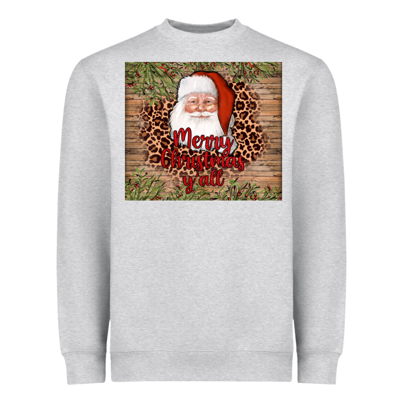 Santa Merry Christmas Y'all Heavyweight Sweatshirt by AdoDesignShop | Teevron