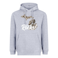 Heather Grey great lakes shaped men women petoskey stone michigan rocks pullover ho Heavyweight Hoodie - linhVisuals