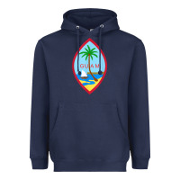 Navy guam coat of arms souvenir gift flag chamorro t shirt Heavyweight Hoodie - linhVisuals