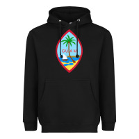 Black guam coat of arms souvenir gift flag chamorro t shirt Heavyweight Hoodie - linhVisuals