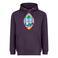Plum guam coat of arms souvenir gift flag chamorro t shirt Heavyweight Hoodie - linhVisuals