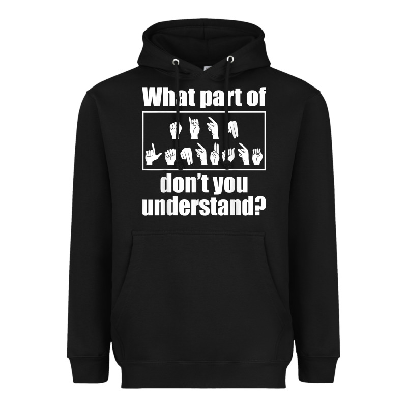 Funny Sign Language Gift Men Women Hand Symbol Interpreter T Shirt Heavyweight Hoodie by linhVisuals | Teevron
