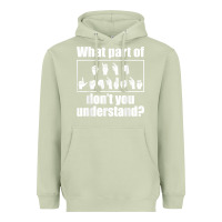 Matcha funny sign language gift men women hand symbol interpreter t shirt Heavyweight Hoodie - linhVisuals
