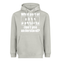 Moon Dust funny sign language gift men women hand symbol interpreter t shirt Heavyweight Hoodie - linhVisuals