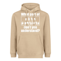 Mushroom funny sign language gift men women hand symbol interpreter t shirt Heavyweight Hoodie - linhVisuals