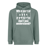 Sage funny sign language gift men women hand symbol interpreter t shirt Heavyweight Hoodie - linhVisuals