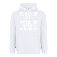 White funny sign language gift men women hand symbol interpreter t shirt Heavyweight Hoodie - linhVisuals