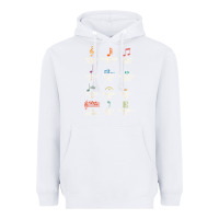 White musical notes symbol definition   humor musician t shirt Heavyweight Hoodie - linhVisuals