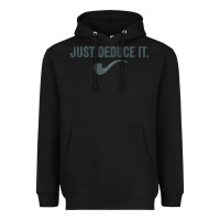 Black just deduce it funny sherlock holmes detective raglan baseball tee Heavyweight Hoodie - linhVisuals