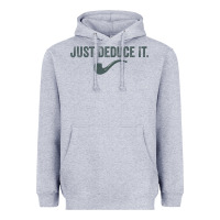 Heather Grey just deduce it funny sherlock holmes detective raglan baseball tee Heavyweight Hoodie - linhVisuals
