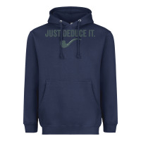 Navy just deduce it funny sherlock holmes detective raglan baseball tee Heavyweight Hoodie - linhVisuals