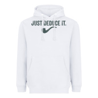 White just deduce it funny sherlock holmes detective raglan baseball tee Heavyweight Hoodie - linhVisuals