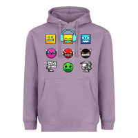Lavender geometry dash insane Heavyweight Hoodie - linhVisuals