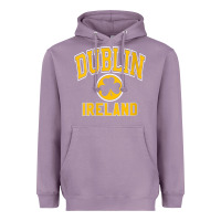 Lavender womens dublin ireland varsity style shamrock green with amber print v Heavyweight Hoodie - linhVisuals