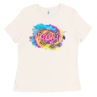 Bone Mama Tie dye Leopard Ladies Tee - CowCowDesign