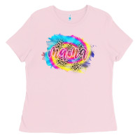 Bubblegum Pink Mama Tie dye Leopard Ladies Tee - CowCowDesign