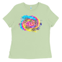Matcha Mama Tie dye Leopard Ladies Tee - CowCowDesign