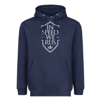 Navy in speed we trust Heavyweight Hoodie - linhVisuals
